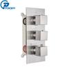 Brushed Gold Thermostatic Shower Mixer Valve Brass 3-ways Mixer Valve Thermostate Control Valve Wall Concealed Shower Valve