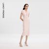 Women's V-Neck Short Sleeve Midi Dress