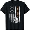 American Flag Engineer T-shirt with Gears
