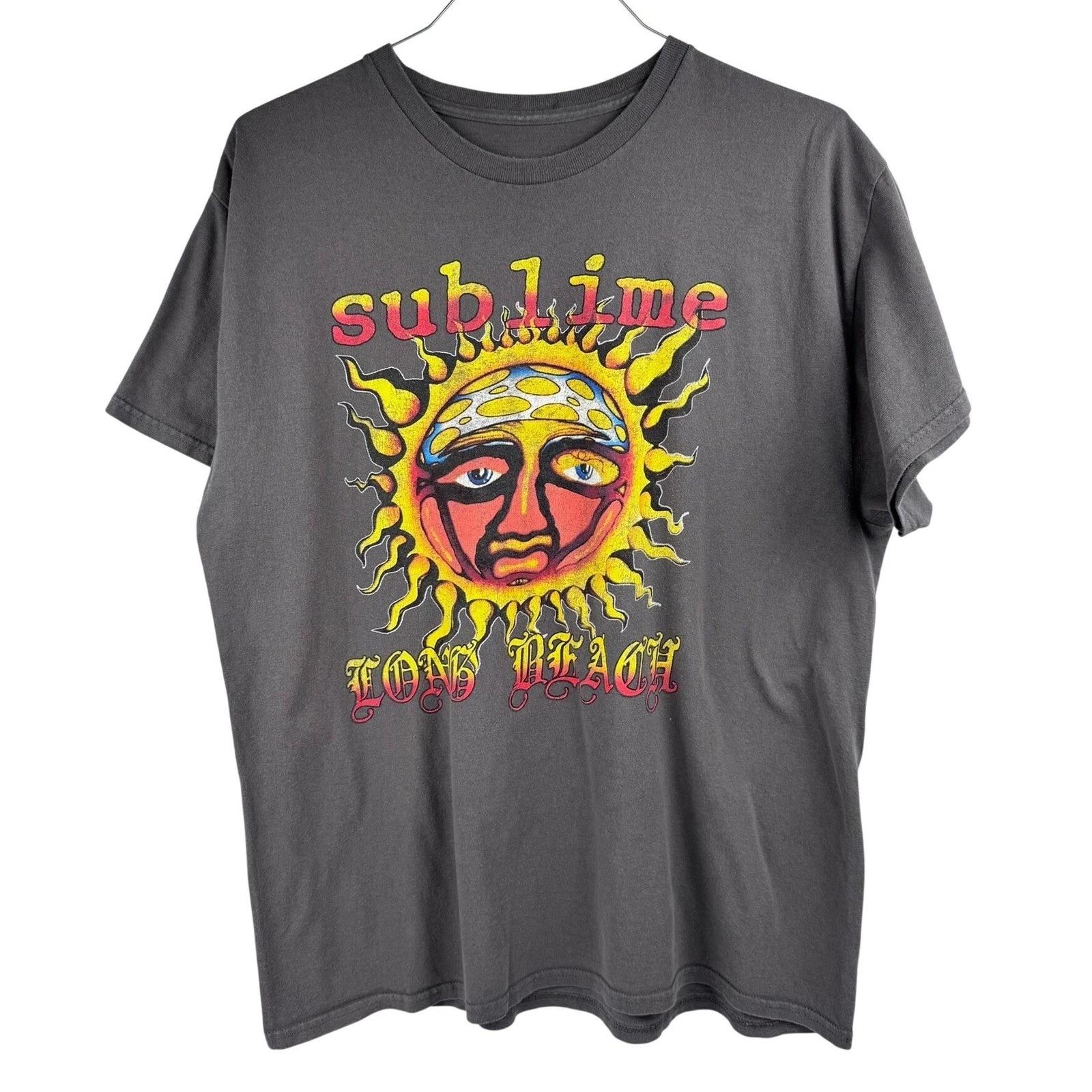 Sublime Long Beach Sun Fade Graphic Band T-Shirt XL Skater Punk Shirt L
