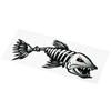 2 Pieces Fish Teeth Mouth Stickers Skeleton Fish Stickers Fishing Boat