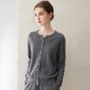 100% Cashmere Women's Loose Round Neck Knitwear Cardigan - Autumn/Winter Collection