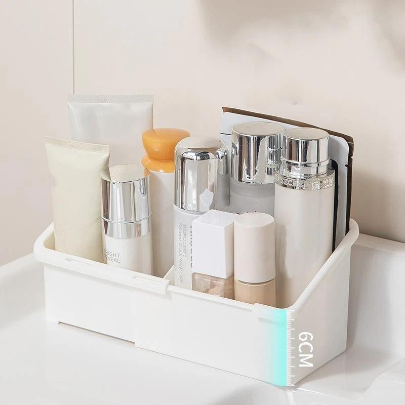 Retractable Drawer Organizer With Expandable Design And Slots Perfect For Holding Cosmetics Stationery Small Items