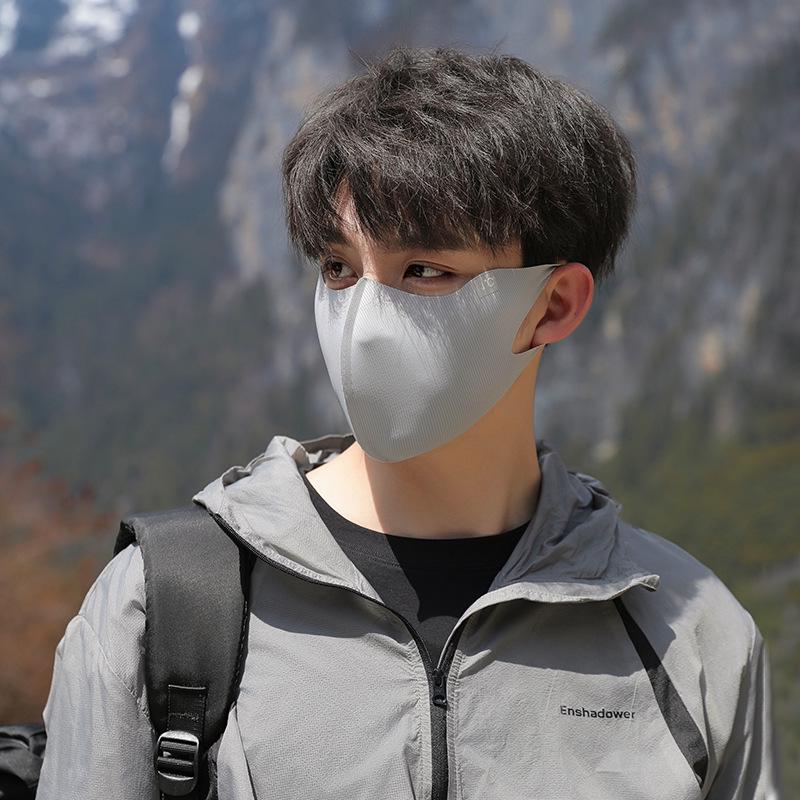 Men's UV-Protective Ice Silk Cycling Mask for Summer