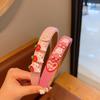 1 fascia per capelli da donna rosa primaverile con faccia di coniglio dei cartoni animati, per lavare il viso, con pompetta, carina, piccola, fresca, con personalità
