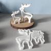 Elk Silicone Candle Mold DIY Xmas Deer Ornaments Making Soap Plaster Resin Casting Molds Home Decor Craft Gifts