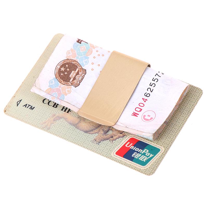 Slim Stainless Steel Men Purse Cash Money Clip Wallet Credit Card Holder