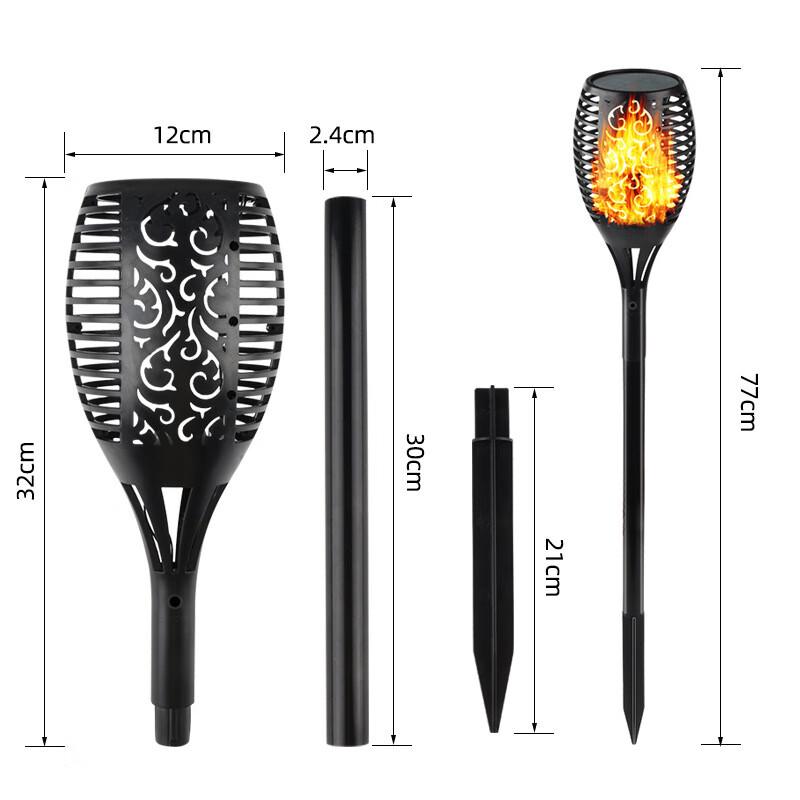 Solar Powered Flame Effect Lawn Light