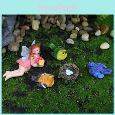 Resin Fairy Garden Miniatures With Cute Bird For Home Decor And Gift Giving