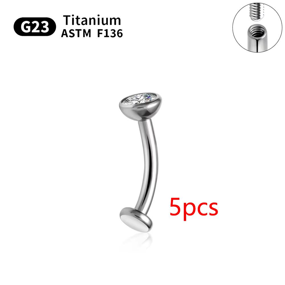 ASTM F136 Titanium 14G Belly Button Rings piercing set Nose Stud Labret Lip Stud Earring Eyebrow Body Jewelry For Women