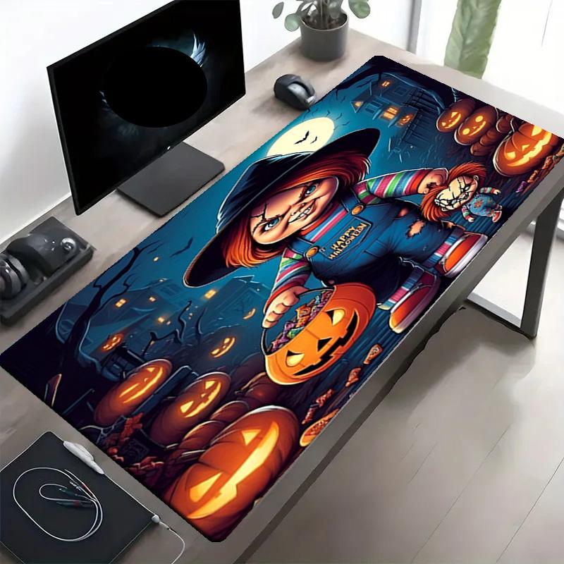 Bride of Chucky Print Mouse Pad, Anti‑Slip Desktop keyboard Mat, for PC Laptop Gaming Working Daily Use, Cool Festival Surprise Gift