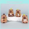 Süßes Cartoon-Bade-Capybara Mini-Modell-Ornament-Set Für Sammler Und Geschenkliebhaber