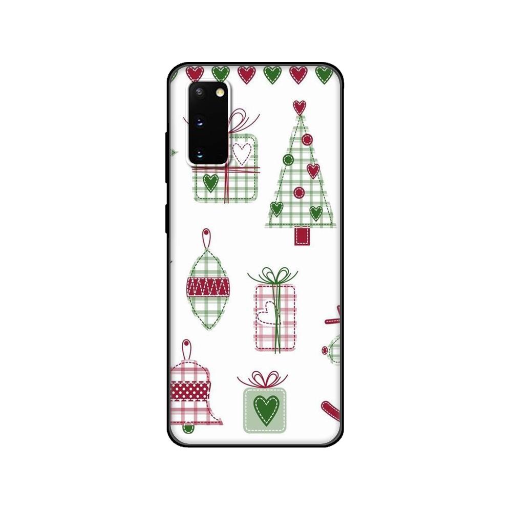 Black tpu Case For Samsung galaxy S20 /S20 PLUS/S20 ultra/S20+ /S20FE back cover Cute Christmas