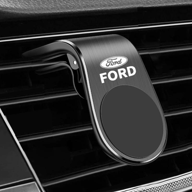 Car Metal Magnetic Phone Holder For Ford Fiesta Fusion Mondeo Mustang Ranger Transit Shelby GT Focus Accessories Car Styling GT9