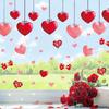 Heart Shaped Wall Window Stickers Valentine'S Day Festive Party Atmosphere Decorations For Home Party Shop Restaurant