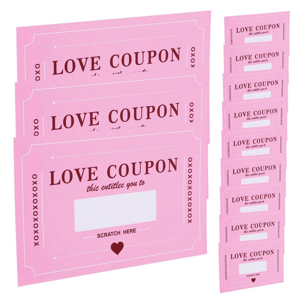 Scratch Off Love Coupons For Couples 20 Pack Valentine S Day Gift Cards Romantic DIY Coupon Book With Scratchable Coating