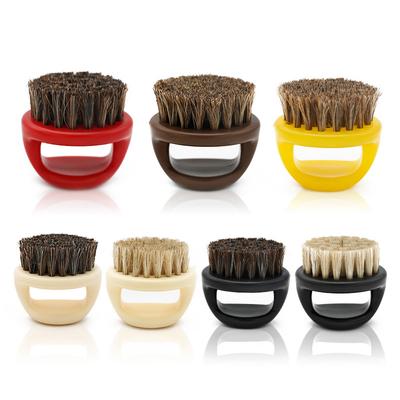 Men'S Beard Ring Brush Design Horse Bristle Men Shaving Brush Portable Barber Beard Brushes Salon Face Cleaning Razor Brush