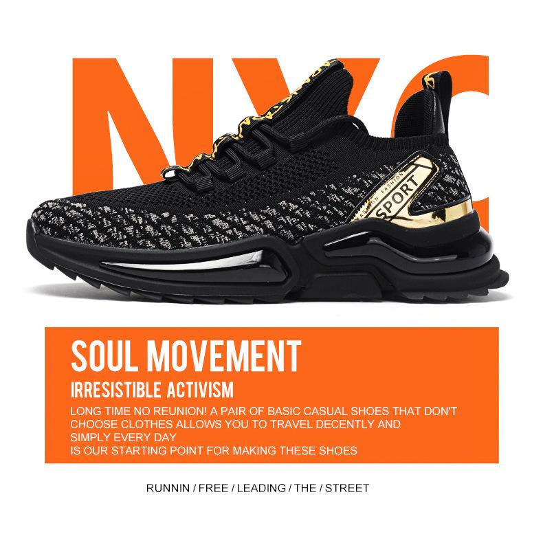 Neue Fly-Woven Herrenschuhe Freizeit-Tennisschuhe Sportschuhe Gehstil-Schuhe