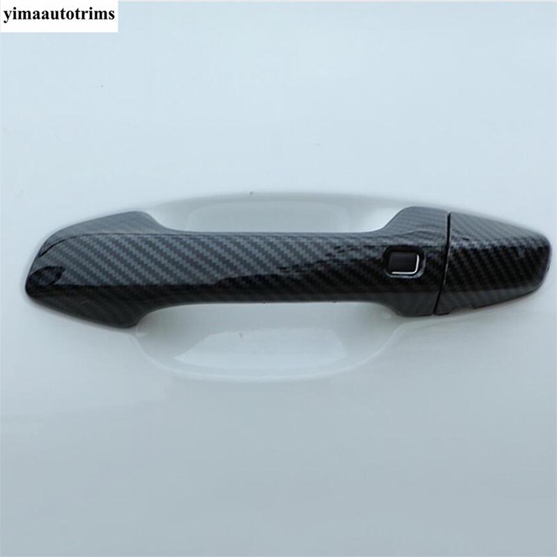 Side Door Handle Decoration Cover Trim For Kia Cerato / Forte / K3 - / Seltos - ABS Carbon Fiber Accessories