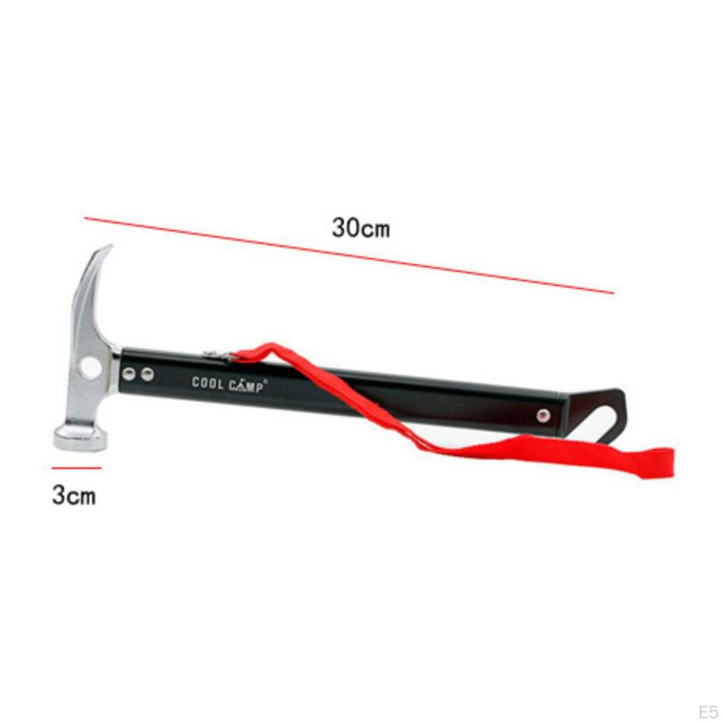 Tent Mallet Nails Puller Driver Hammer Lightweight Aluminum Alloy for Outdoor Camping Hiking