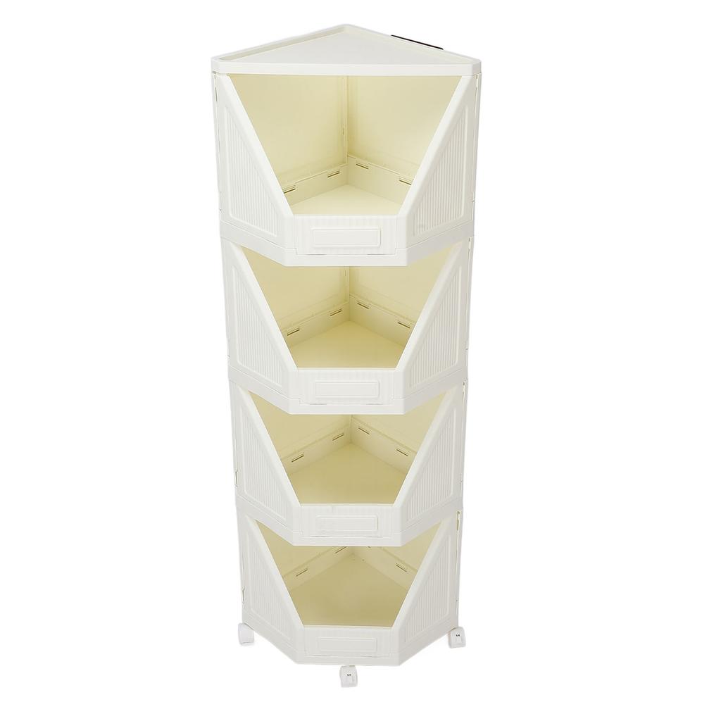 Dulap de colț cu 4 roți mobile, raft de colț, suport, bibliotecă pentru spațiu mic, baie