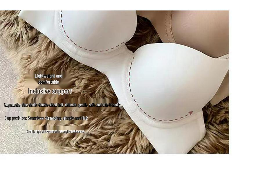 Sujetador Push-Up Sin Costuras Estilo Sudeste Asiático - Para Mujer, Copa Fina, Con Aros Cómodo, Diseño Suave de Una Sola Pieza