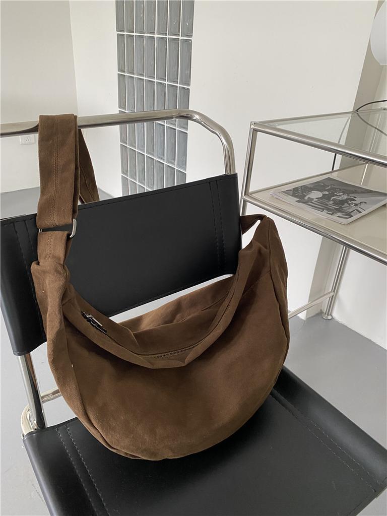 Solid Color Women's Simple Hobos Shoulder Bags Casual Large Capacity High Quality Messenger Bag Female Travel Tote Handbags