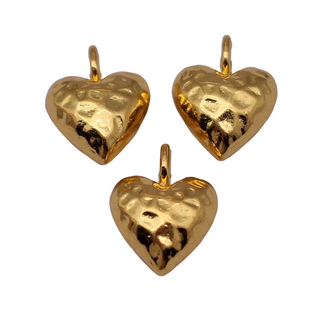 Filigree Heart Charms Antique Alloy Pendants For Vintage Floral Jewelry
