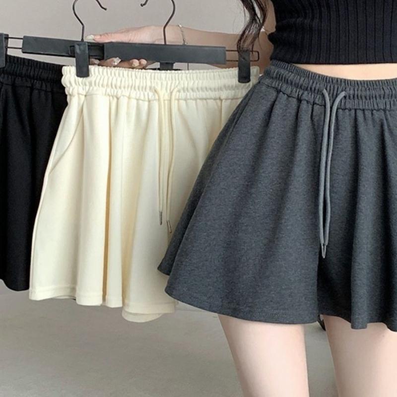 Pantaloni scurți la modă de vară pentru femei Pantaloni scurți sport de culoare uni Pantaloni versatili ocazionali cu talie înaltă Purtând pantaloni fierbinți în exterior