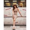 Blacknini Yin Huafu/French Style Lazy Leisure Knit Vest Dress