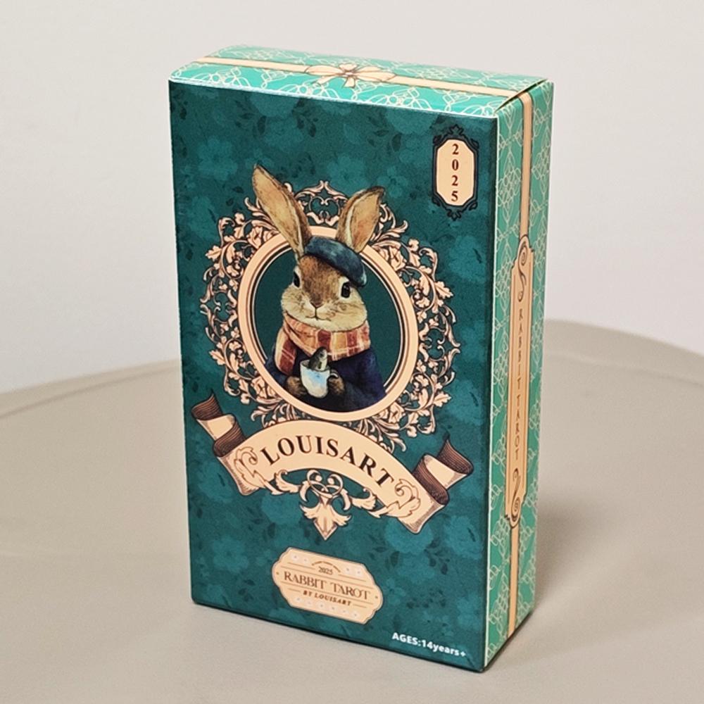 10.3*6cm Rabbit Tarot Deck 78 Watercolor Cards Cute Divination Cards Rider Waite Style