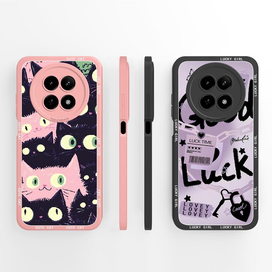 Matte Hülle für OPPO Realme 12 11 Pro Plus 12Lite 12X 11X Hülle Niedliche Mode Welpe Handy Tasche Weiches Flüssigsilikon Stoßfester Bumper für OPPO Hülle Capa