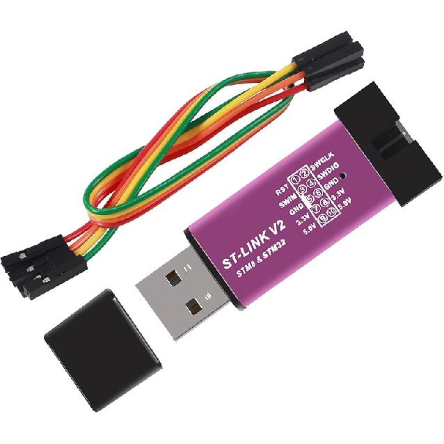 AITRIP 1 шт. Эмулятор-загрузчик-программатор ST-Link V2 для STM32F103C8T6 STM8 STM32 с кабелем (Случайный цвет) 1 PCS