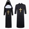 Costume da Suora Cosplay per Adulta Vestito Ruolo Vergine Maria Festa di Halloween Abbigliamento da Palco