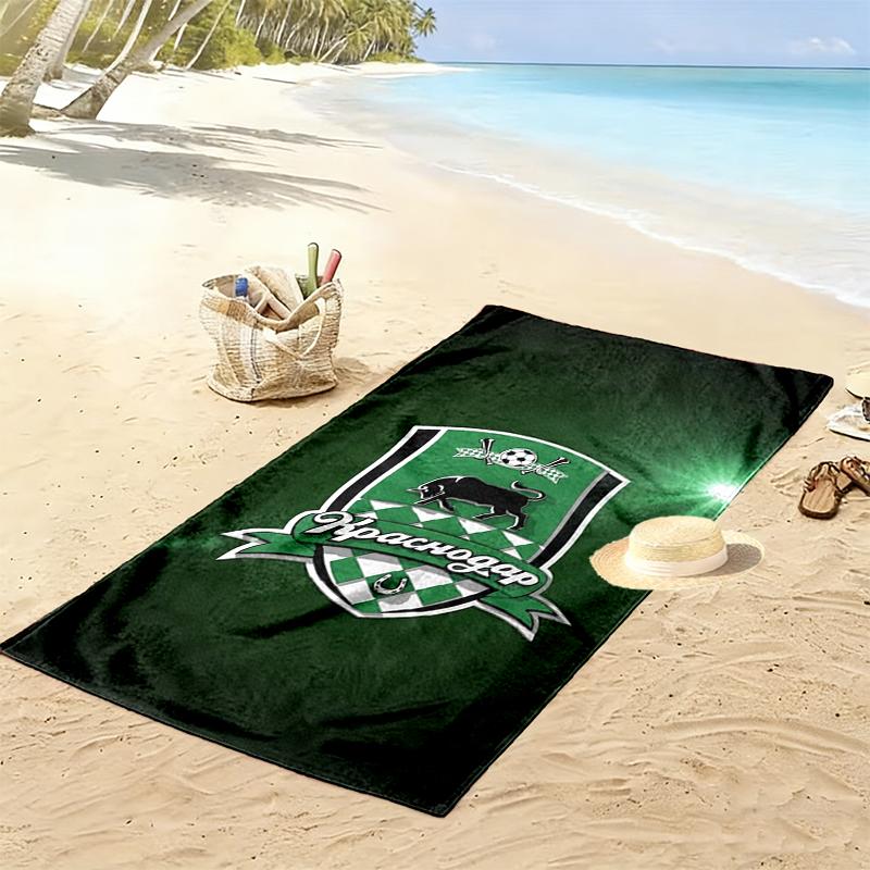 Fc Krasnodar Print Beach Towel, Large Soft Quick Dry Towel for Beach Camping Swimming