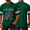 Men V Neck Short Sleeve Jersey Style T Shirt with 250 Years 1776 2026 Print and Graphic Sports Top