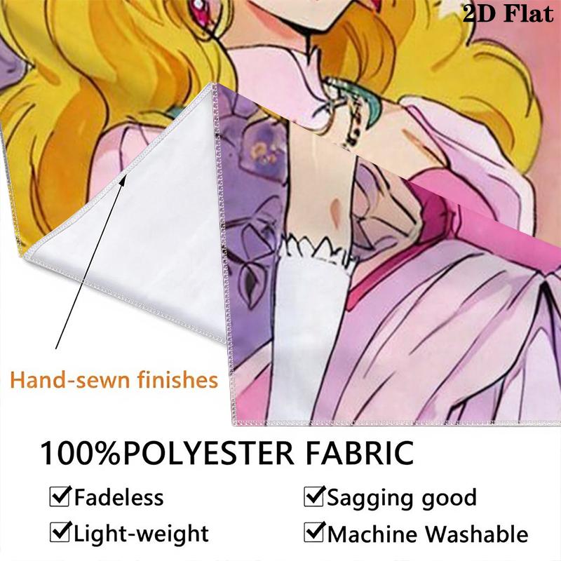 Lady Lovely Locks Wall Tapestry Aesthetic Wall Hanging Printed Fabric Blanket Decorative Tapestries for Bedroom Living Room Home Decor