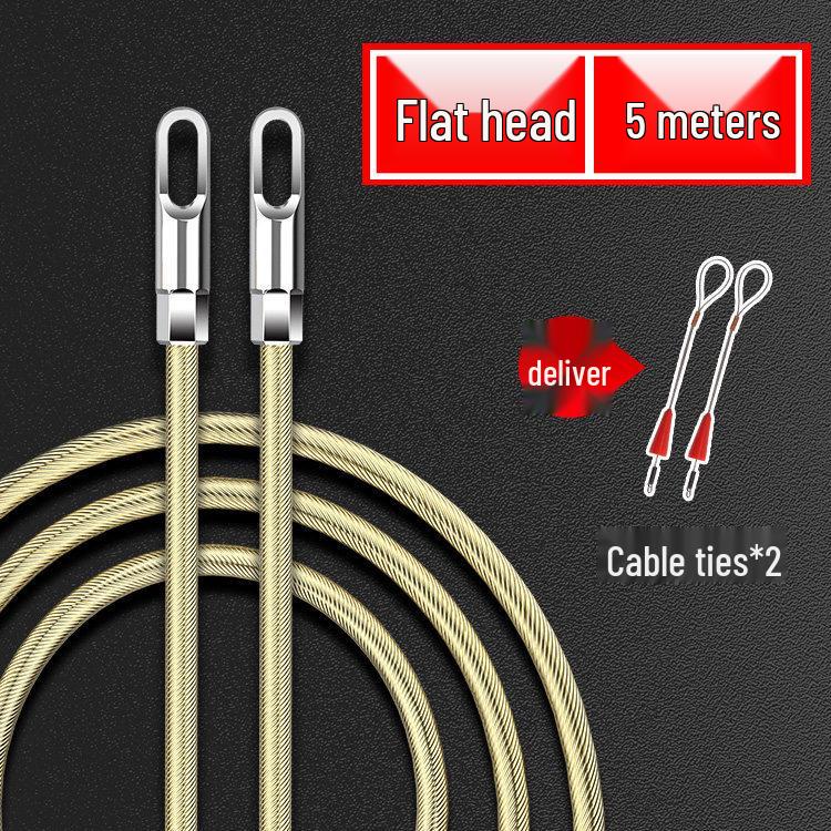 Universal Steel Wire Pipe Threading Tool - Manual Spring Head Electrician Puller