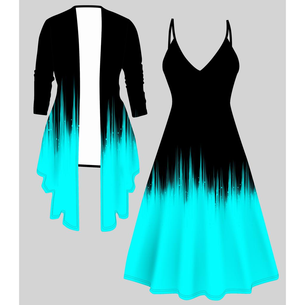 3D  Printed  Set Dress Coat for Valentine's Day, Eccentric Classical Totem Fashion Print,suitable for Various Scene Fashion Styles