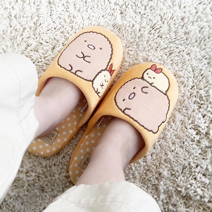 Applique Room Shoes [Sumikko Gurashi] (Pork Cutlet)
