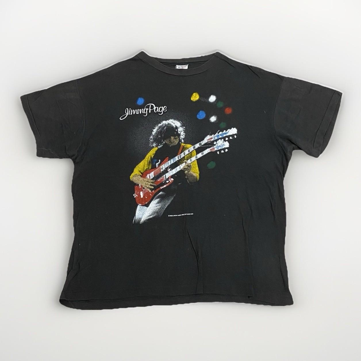80s Jimmy Page T Shirt Medium 1985 The Firm Tour Rock Band Single Stitch Vintage Unisex T-Shirt XXL