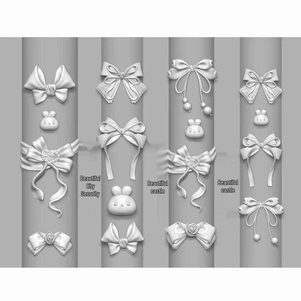 Osmanthus Moon Rabbit Nail Art: 3D Silicone Mold for Mid-Autumn Festival