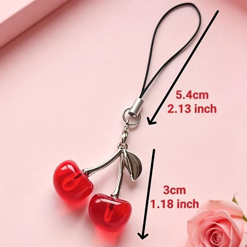 Cherry Pendant Creative Imitation Fruit Ornament Suitable For Phone Cases Phone Decoration Lanyard Accessory