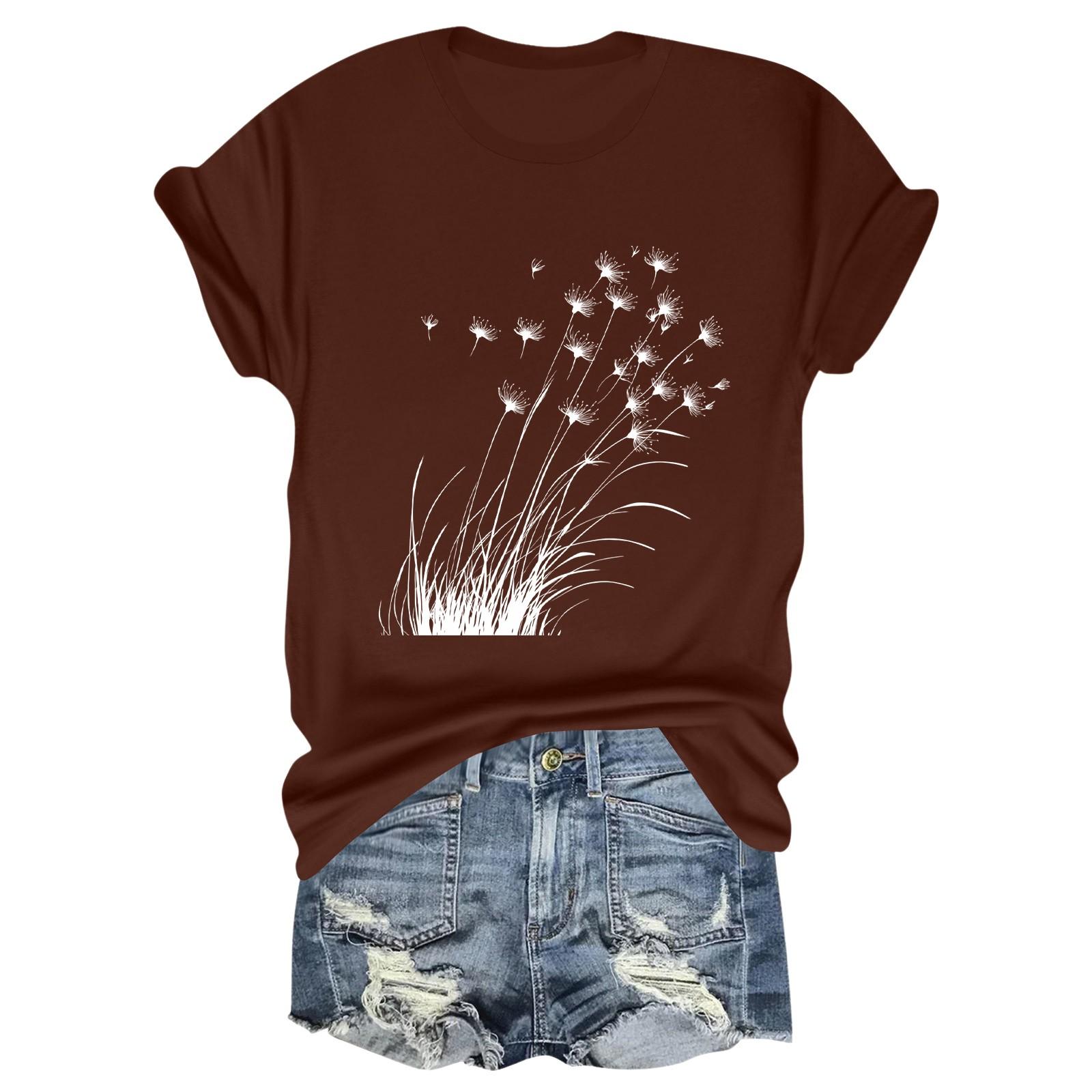 Child Casual Daily Round Neck Printed Short Sleeved T-shirt Letter Top 150 винный