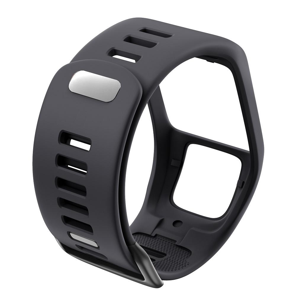 

Силиконовый ремешок для TomTom Runner 2/3 Spark/3 Ремешок для спортивных часов для ремешка для часов TomTom Высококачественный ремешок для часов темно серый