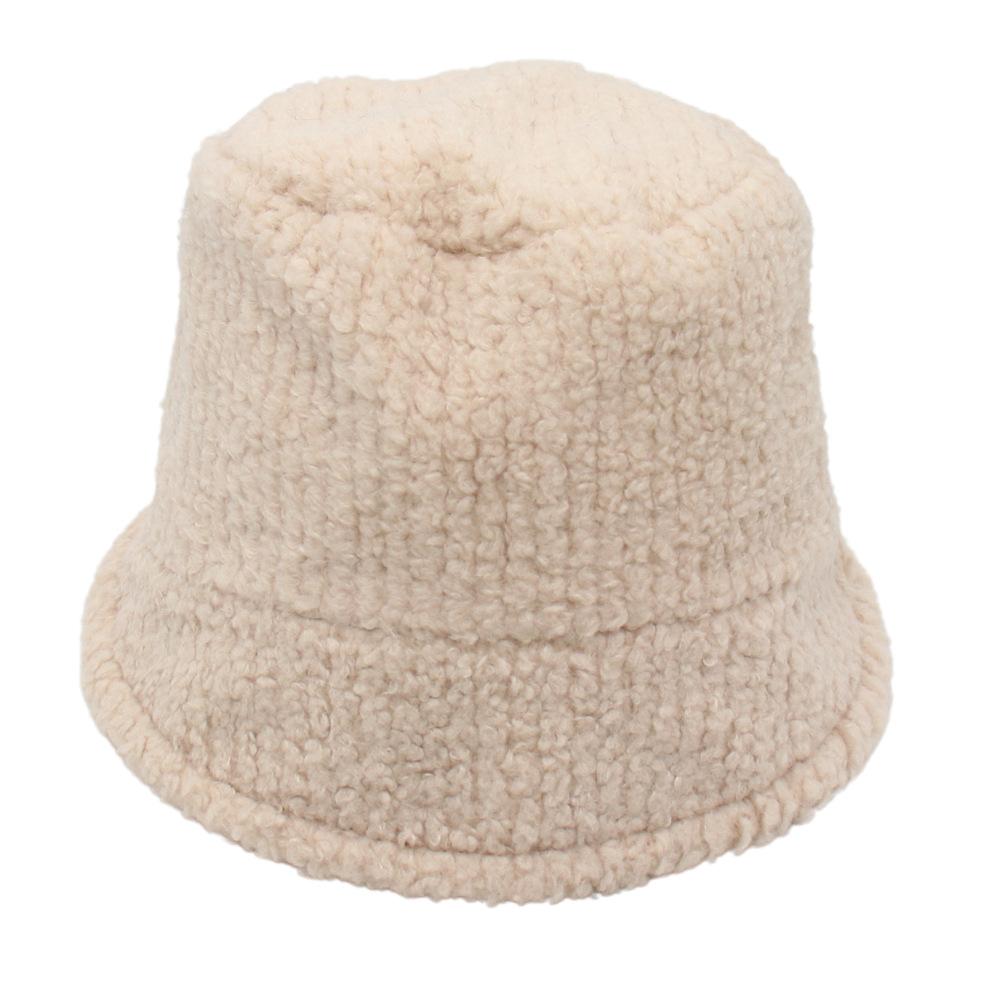 Cute Soft Plush Hat Thickened Bucket Hat Warm Head Hat Soft Winter Hat Women