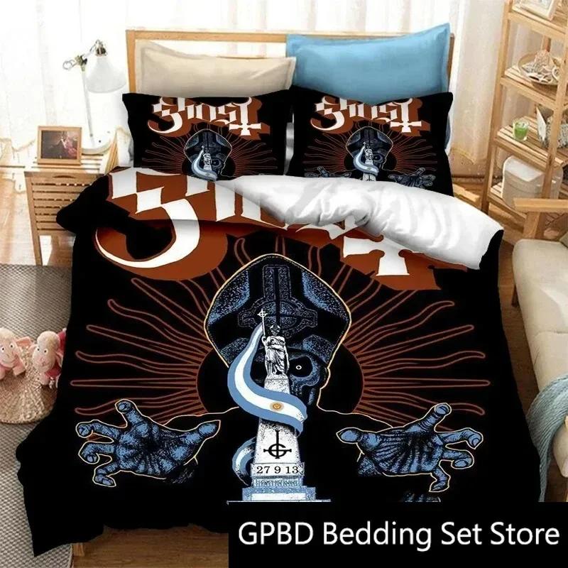 3D-Druck Ghost Band Bettwäsche-Set Double Twin King Bettbezug Tröster Kissenbezug Jungen Mädchen Erwachsene Schlafzimmer