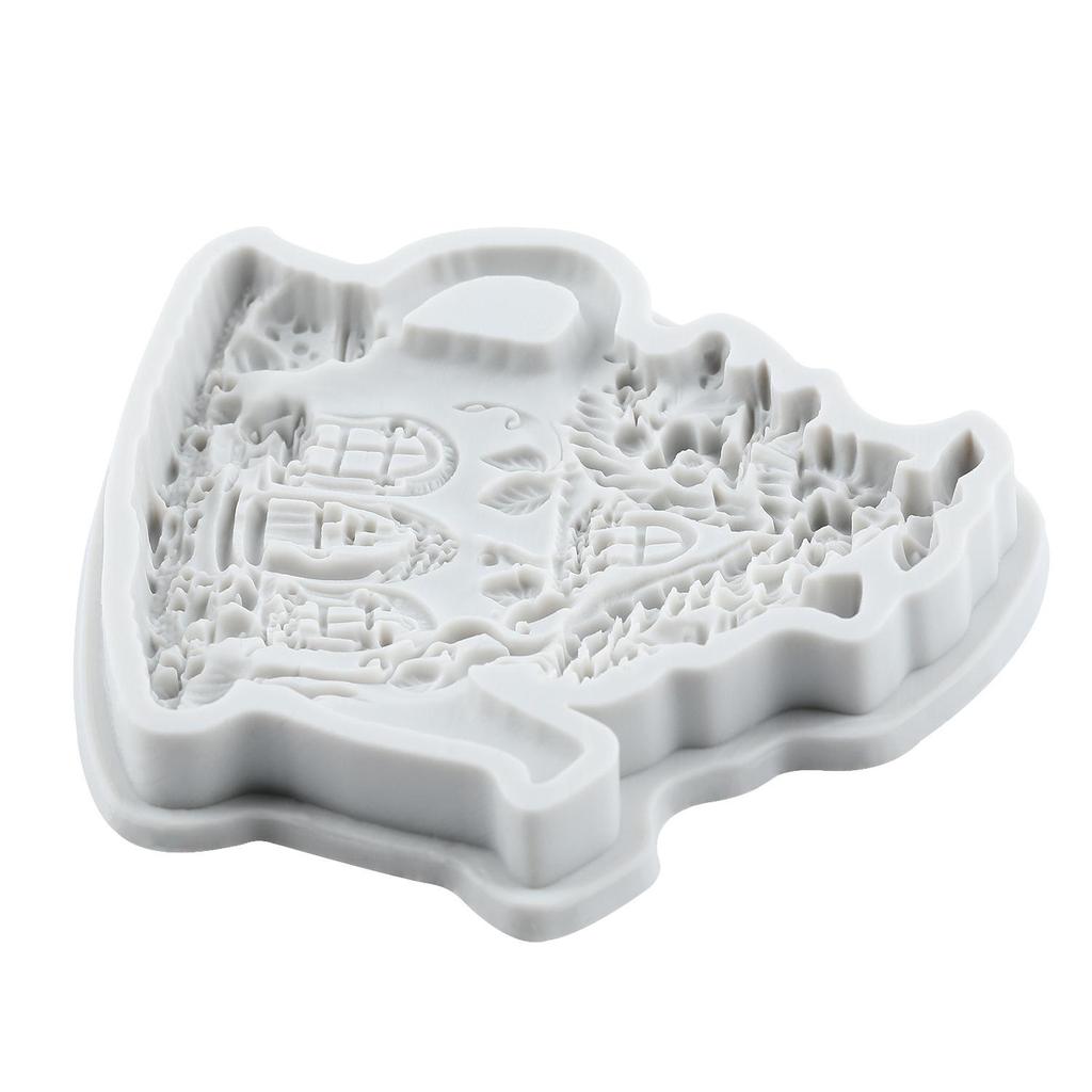 Fairy Garden Silicone Molds Teapot House Fondant Mold Cake Decorating Tools Cupcake Topper Candy Chocolate Gumpaste Mold