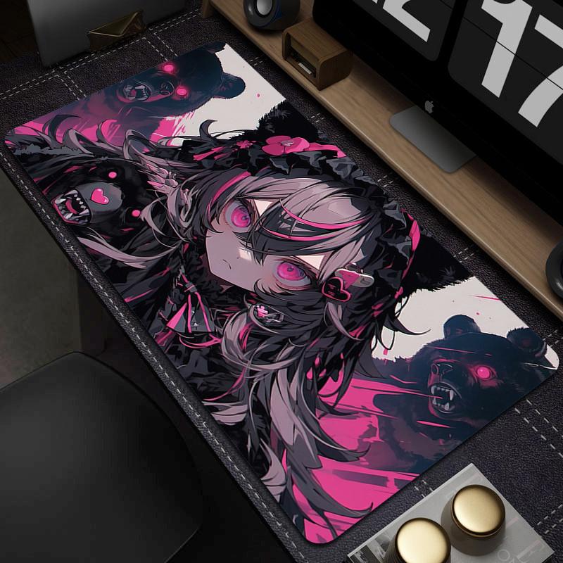 Anime Girls Mouse Pad NonSlip Gaming Mousepad Rubber Computer Keyboard Pads Office Large Table Mat
