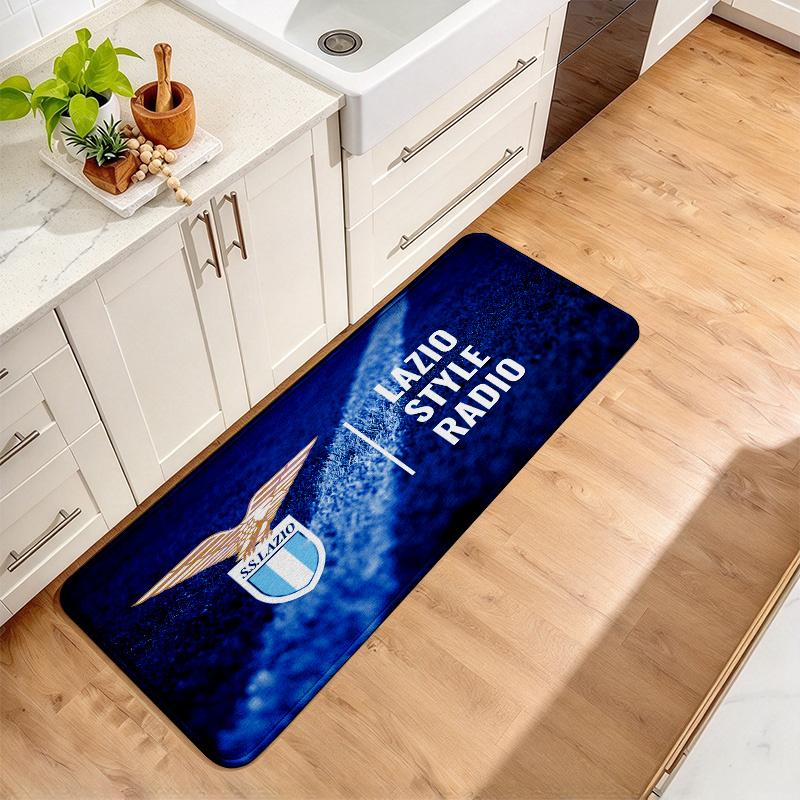 Lazio Print Flannel Kitchen Mat Christmas Soft Area Rug Non Slip Floor Carpet Home Decoration